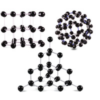 大号晶体结构模型球棍比例拼装石墨金刚石碳模型二氧化硅 氯化钠晶体c60足球烯化学教学演示教具