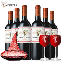 MONTES 蒙特斯 欧法马尔贝克 智利原瓶红葡萄酒 750ml 六支装