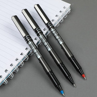 uni 三菱铅笔 三菱（uni）UB-155直液式中性笔耐水耐晒走珠笔0.5mm考试用笔办公签字笔速干顺畅红色黑色蓝色
