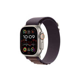 Apple Watch Ultra2 智能手表GPS+蜂窝款49毫米钛金属表壳靛蓝色高山回环式表带大号 MRFG3CH/A