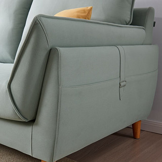 全友家居北欧风科技布客厅布艺小户型沙发家具套装家用 灰豆绿科技布沙发(左2+右2)