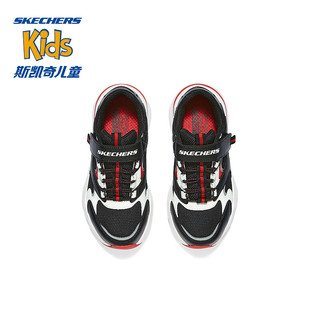 Skechers斯凯奇熊猫鞋儿童运动鞋商场同款冬大童跑步鞋405269L 黑色/白色/红色/BKWR 34码