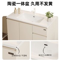 浪鲸 SSWW落地式浴室柜洗手台盆陶瓷一体盆组合洗脸盆柜卫生间洗漱台 60cm|智能镜柜