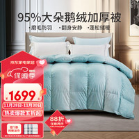富安娜家纺 羽绒被芯95%灰鹅绒被子冬天加厚保暖冬被 加厚被【95灰鹅+涤锦防羽印花】 2