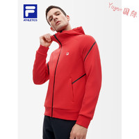 斐乐（FILA） ATHLETICS斐乐男子针织外套2022年春季时尚休闲运动外套 RD红-RD 170/92A/M