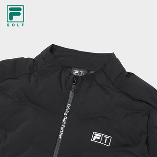 FILA 斐乐男士轻薄羽绒服2023冬基础保暖高尔夫运动上衣 深黑-BK 170/92A/M