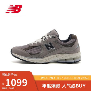 NEW BALANCE 23年男鞋女鞋2002R系列运动潮流百搭休闲鞋M2002RAW 灰色  38