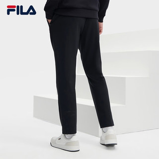 FILA 斐乐男士针织长裤时尚基础简约直口休闲裤 传奇蓝-NV 170/80A/M