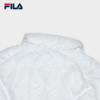 FILA Emerald斐乐女士羽绒服2023冬时尚休闲简约宽松立领外套 本白色-WT 165/84A/M