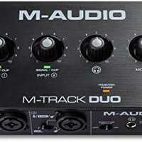 M-AUDIO M-Track Duo – 用于录音、流媒体和播客的 USB 音频接口 具有双 XLR、线路