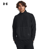 安德玛 UNDERARMOUR）秋冬Ottoman男子1/4拉链抓绒训练运动卫衣1382115 黑色001 XL