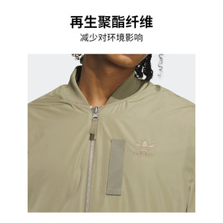 adidas 阿迪达斯 三叶草男女冬季双面穿运动保暖夹克外套 绿/汉玉白 A/L