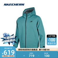 斯凯奇Skechers防暴雨冲锋衣男干爽透气旅行爬山休闲防水外套P423M112