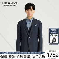 利郎轻时尚男装【暗肌理条格】2023西服套装男商务西装正装三件套 灰间色 165