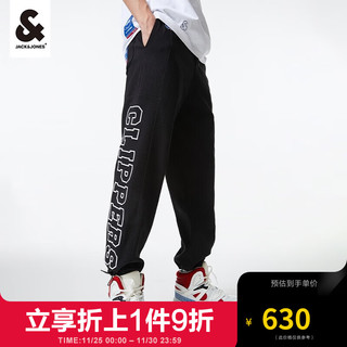 杰克琼斯 杰克·琼斯（JACK&JONES）秋季男士NBA联名快船队运动潮流休闲时尚休闲裤男22341D071 E41黑色 165/72A/XSR