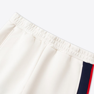 乐卡克 法国公鸡男款三色系列针织休闲裤运动裤CB-4512234 原白色 /WAS XL