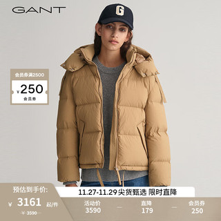 GANT甘特冬女士时尚连帽保暖羽绒服|4700283 213暖卡其 XS