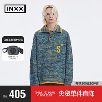 英克斯（inxx）Standby 潮牌冬POLO领套头针织衫毛衣XMD4061574 蓝色 L