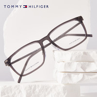 Tommy Hilfiger汤米眼镜架商务休闲方框男士潮流时尚全框可配近视镜框1936 KB7-灰色 蔡司视特耐1.56高清镜片
