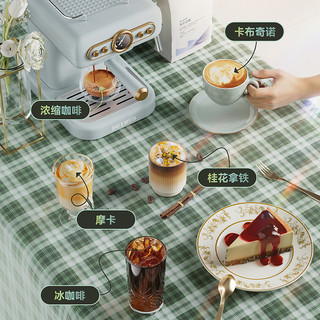 PETRUS 柏翠 复古意式咖啡机家用小型全半自动浓缩美式一体奶泡机