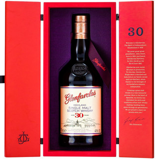 英国格兰花格Glenfarclas30年苏格兰威士忌700ml礼盒收藏