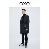 GXG 奥莱 冬商场同款自游系列灰绿色长款大衣