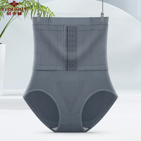 俞兆林精选无缝收腹提臀内裤收小肚子束腰塑身打底裤产后强效排扣高腰 石板灰 M
