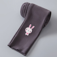 瑄妮薇女童裤子秋装中小童韩版外穿打底裤宝宝洋气长裤 银灰兔子 100cm