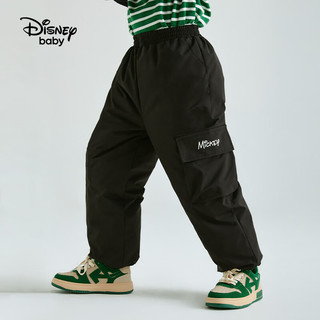 Disney 迪士尼 童装儿童羽绒裤2023冬季新款时尚百搭卡通保暖裤子