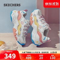 Skechers斯凯奇透气轻便板鞋运动鞋896008WPBL白色/粉红色/蓝色37