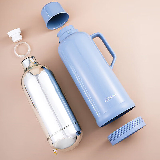 TiaNXI 天喜保温壶热水瓶家用大容量保温瓶暖壶宿舍暖水瓶蓝色2000ml