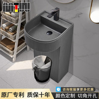 立柱洗手盆阳台卫生间洗手台盆落地式洗脸盆柱盆小户型立式洗手池