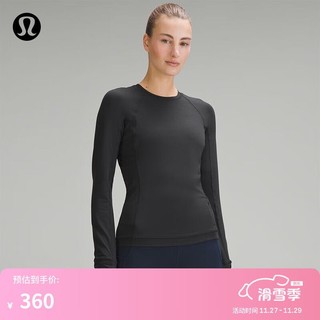 lululemon 丨It's Rulu™ 女士跑步长袖运动衫 速干 LW3FJUS 黑色 2