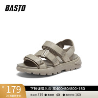 BASTO 百思图 23夏季新款时尚潮流街头老爹运动凉厚底男凉鞋外穿00510BL3