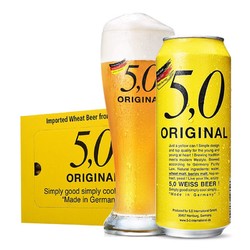 5.0 ORIGINAL 德国5,0小麦白啤原装进口啤酒500ml*24听整箱装精酿德啤