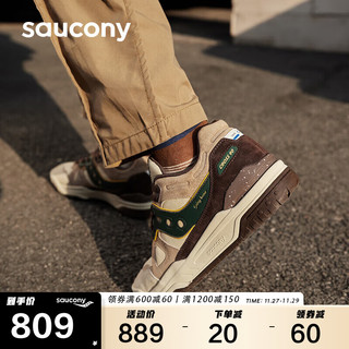 saucony 索康尼 CROSS 90回家特别款经典复古休闲鞋男女板鞋卡基绿40.5