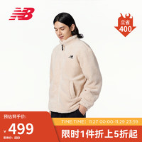 NEW BALANCE 23年男款潮流百搭运动仿羊羔绒针织外套MDD4N011 CRE M 