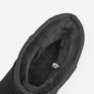热风冬季男士时尚休闲靴加绒加厚保暖经典款短筒靴 01黑色 40(正码)