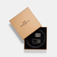 COACH蔻驰男士商务牛皮板扣针扣腰带65186真皮皮带男皮带