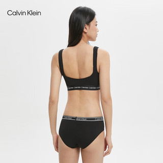 卡尔文·克莱恩 Calvin Klein 内衣女士循环LOGO舒适可卸衬垫无钢圈棉质透气文胸QP2630O UB1-黑色 L