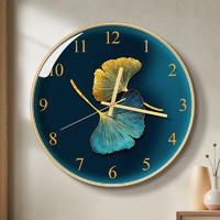 BBA 挂钟北欧装饰轻奢钟表客厅家用创意时钟挂表12英寸 金杏富瑞