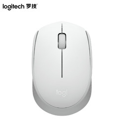 logitech 罗技 M172鼠标 无线鼠标 办公鼠标 左右手适用 双侧防滑纹理 带无线2.4G接收器 珍珠白