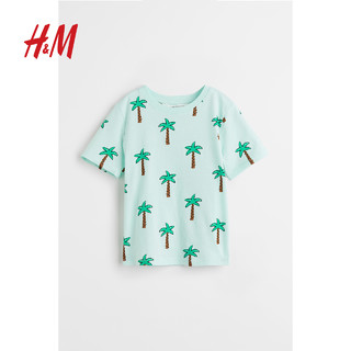 H&M HM童装男童T恤季经典印花简约清新风纯棉圆领短袖1023624