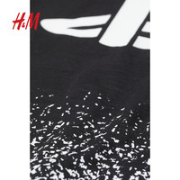 H&M HM季童装男童柔软棉质汗布罗纹领口印花T恤0942973