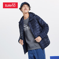 班尼路（Baleno）秋冬男士羽绒服时尚连帽灰鸭绒保暖外套潮流简约男 B61 XL