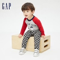 Gap新生婴儿纯棉格子针织裤771578秋季儿童装运动长裤