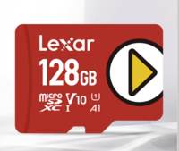Lexar 雷克沙 PLAY系列 Micro-SD存储卡 128GB（UHS-I、V30、U3、A2）