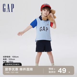 Gap 盖璞 男幼童款纯棉透气POLO衫短袖667206儿童装
