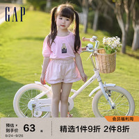 【布莱纳】Gap女童夏季LOGO纯棉运动短袖T恤710446儿童装户外上衣