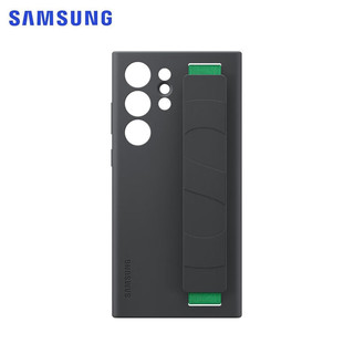 SAMSUNG 三星 Galaxy S23 Ultra 手机壳 纤薄腕带式设计 硅胶保护壳 套 黑色